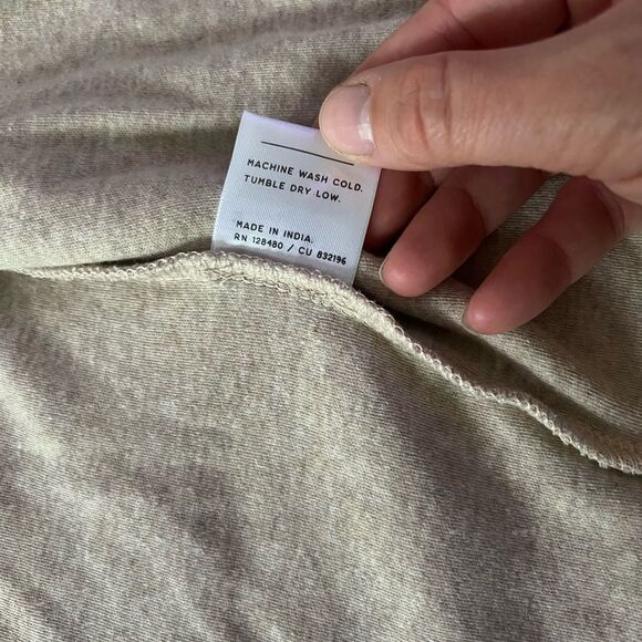 Pact Tan Organic Cotton Airplane Cardigan Sweater Lightweight Open Front Sm Med - Picture 6 of 9